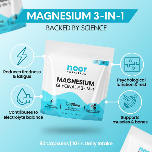 Magnesium Glycinate 3-in-1 High Strength Complex - 1880mg Supplements 1