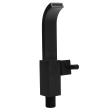 G1/2 Copper Wall Mount Cold Water Faucet 180mm Black for Bathroom