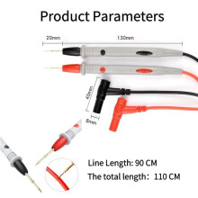 8X Universal Multimeter Test Leads Cable AC 1000V 20A CAT III Measuring Probes Pen for Multi-Meter Tester Wire Tips