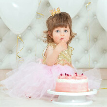 24 Pezzi Oro  Corona Cake Topper Piccola Perla di Cristallo Topper per Cupcake Diadema Piccola Corona per Cupcake per Matrimonio Compleanno