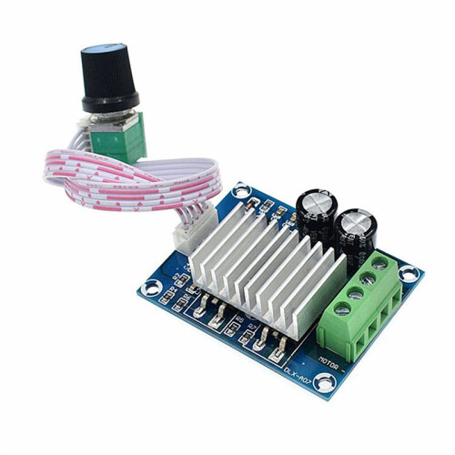 2X 20A PWM  Motor Speed Controller 12-24V  Adjustable Motor Governor Temperature Regulating Dimming 2