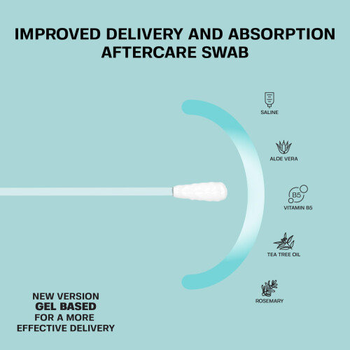 "BASE LABORATORIES Base Labs Piercing Aftercare Swabs for Piercing Bump Treatment Earring 1
