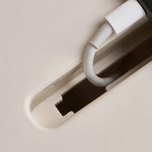 (Cream colored) Large Cable Organizer Box for USB & Power Cords
