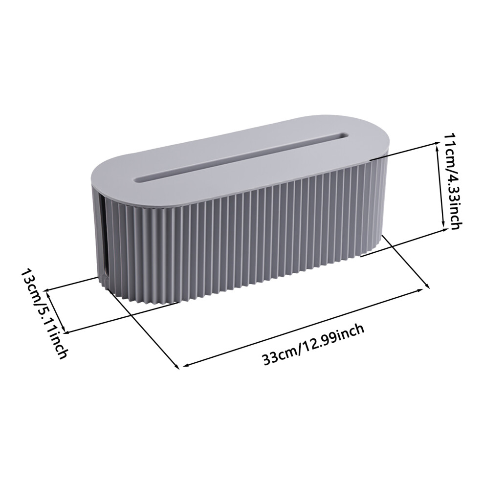 (Slate ) Large Cable Organizer Box For Usb & Power Cords Grey 6001832725011