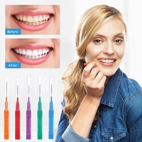 iCovalescent 80 Pcs Interdental Brushes, Teeth Cleaner, Tooth 2