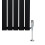 (Black, 1600mm x 420mm) Flat Single Column Radiator Modern Designer Panel with Valves 8