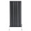 (Black, 1600mm x 700mm) Flat Single Column Radiator Modern Designer Panel with Valves 2