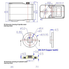 5X 7.4V STS3215 Servos for SO-ARM100 Robotic Arm 19KG High Torque Intelligent Bus Servo TTL with FE-URT-1