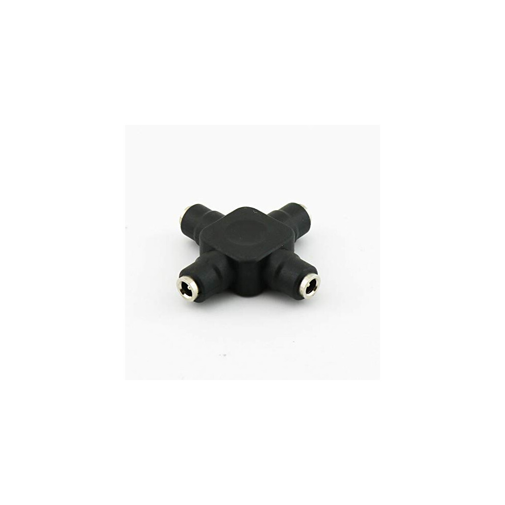 4 Way Dc Power Splitter Cable 3.5X1.35mm Barrel Connector Multi Device Adapter For Cameras And Leds Black 9092120244625