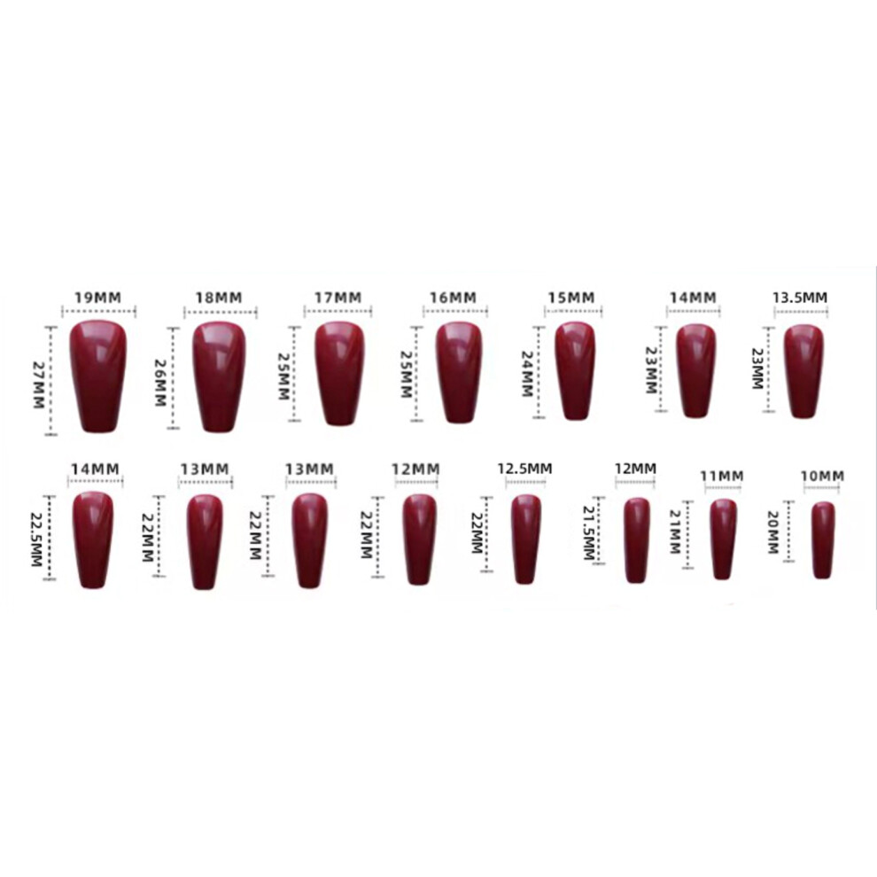Roc-Electron Colorful Resin Fake Nails, Lightweight & Easy Stick