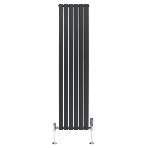 Flachheizkörper & Ventile – 1800mm x 420mm – Anthrazitgrau 1