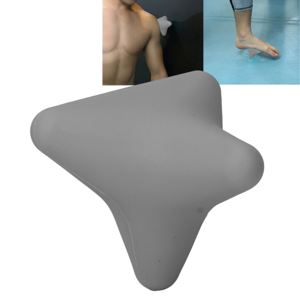 Gray Silicone Massage Ball For Muscle Relief, Fascia, Yoga, 10Cm