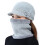 (Gray) Warm Plush Beret Hat with Neck Warmer 3