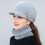 (Gray) Warm Plush Beret Hat with Neck Warmer 4