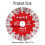 Diamond Cutting Blade for Granite, Concrete, Marble, 114mm 4