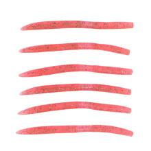 6pcs Pink PVC Noodle Worm Fishing Bait 14cm, Bite Resistant