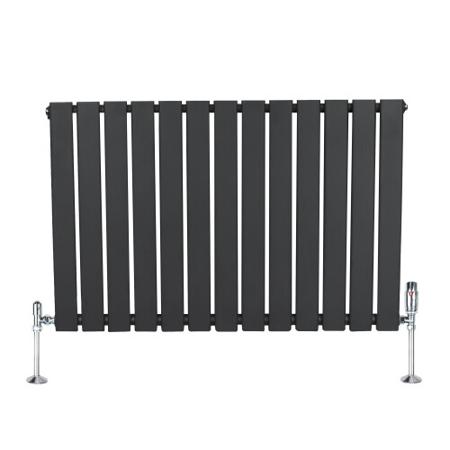 Flachheizkörper & Ventile – 600mm x 910mm – Anthrazitgrau 1