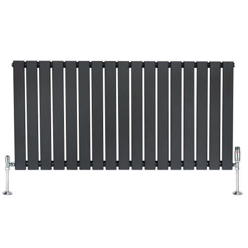 Flachheizkörper & Ventile – 600mm x 1190mm – Anthrazitgrau 1