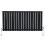 (Black, 600mm x 1190mm) Flat Single Column Radiator Modern Designer Panel with Valves 2
