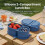 (Blue) Foldable Leak-Proof Silicone Sauce Box 2