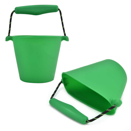 Multifunktionaler grüner Silikon-Kinderstrandkorb, 1,5L, 14,5cm 2