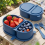 (Blue) Foldable Leak-Proof Silicone Sauce Box 6