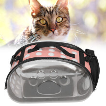 Faltbare Haustier-Transporttasche Pink S, Transparent