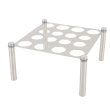 Foursquare Metal Chess Piece Holder with 16 Holes, 15x15cm