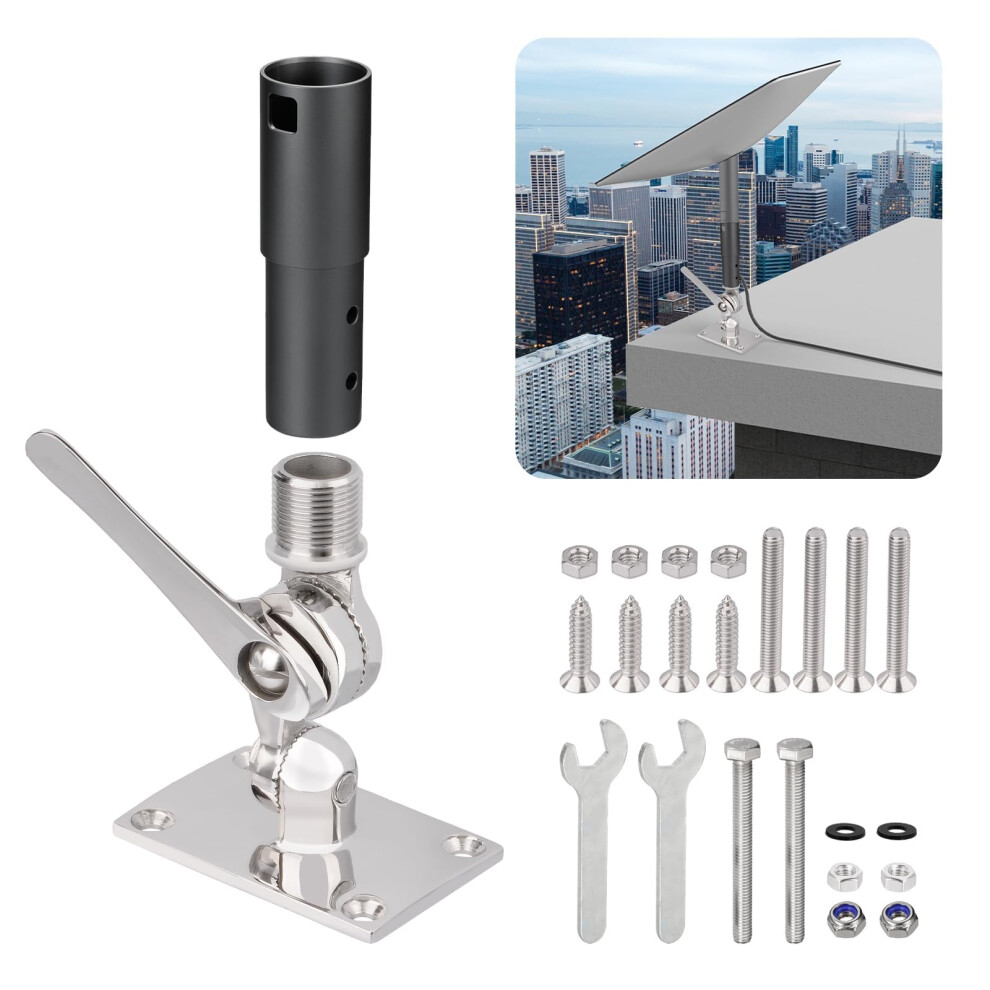 Pole Mount Kit Aluminum Alloy Bracket For Dish V2 Satellite Antenna Secure Weatherresistant Setup 9092120245202