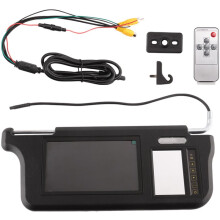 2 Pièces 7 Pouces Noir Voiture Droite Pare-Soleil Rétroviseur Écran LCD Moniteur 2 Canaux Vidéo