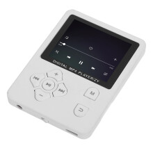 Portable Bluetooth MP3 Player 150mAh 64GB White with Radio & Voice Record