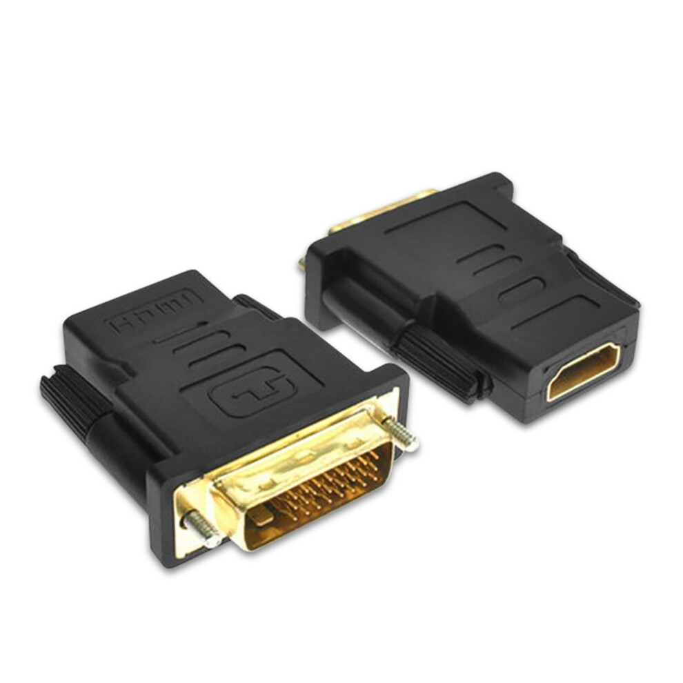 Dvi To Hdmicompatible Adapter Bidirectional Dvi D 241 245 Male Cable Connector Hdmicompatible Converter Hdtv Projector(24 And 1) Gold 9330225072652