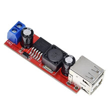 DCDC Step Down Converter 6V40V to 5V 3A Dual USB Car Charger Module for Vehicle Fast Charging
