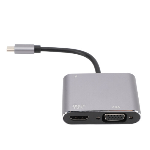 Type C to VGA USB3.0 PD 4K HDMI Adapter for Phone, TV, Computer 2
