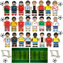 24 PCS Soccer Star Role Play Game Sport Competition Building Blocks