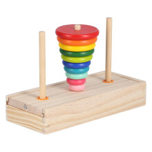 Holzturm von Hanoi Puzzle mit Aufbewahrungsbox für Kinder ab 5 Jahren
