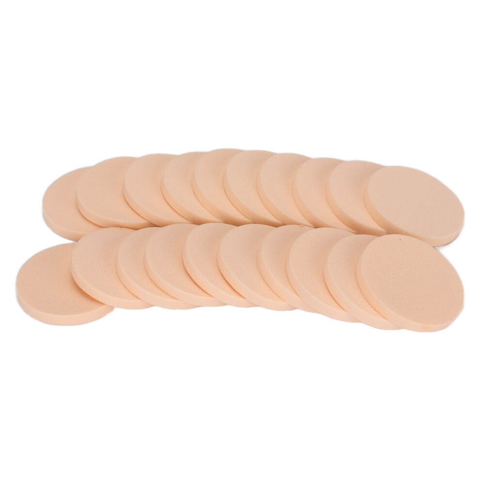 20PCS Reusable Round Makeup Sponge Wet & Dry Dual Use Antibacterial Powder Puff