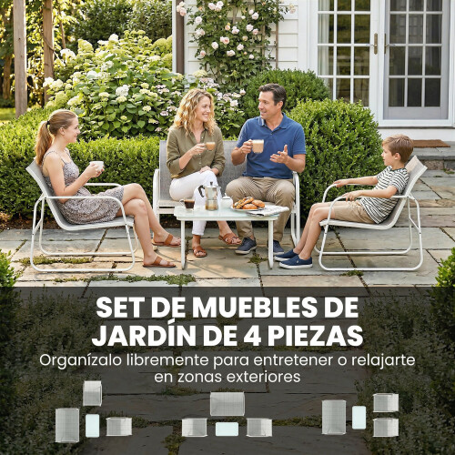 Outsunny Muebles de Jardín Gris 112 x 73 x 74 cm 1