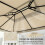 Outsunny Techo de Repuesto Beige 400 x 300 cm 4