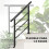Outsunny Barandilla de Escalera Negro 95 x 5 x 98 cm 2
