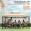 Outsunny Techo de Repuesto Beige 400 x 300 cm 6