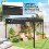 Outsunny Pérgola Gris 300 x 300 x 227 cm 5