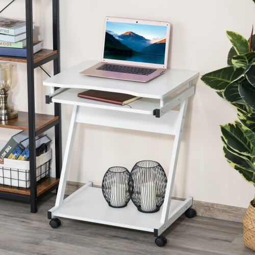Homcom Mesa de Ordenador Blanco 60 x 48 x 73 cm 1