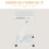 Homcom Mesa de Ordenador Blanco 60 x 48 x 73 cm 4