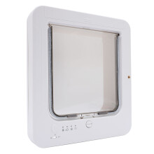 Microchip Smart Pet Door, 30x26.3x8.9cm, 210mAh Remote Control White