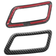 5 Pcs Car Front Console Air Condition Vent Outlet Cover for X-Trail T32 Rogue Qashqai J11 2014-2020 Carbon Fiber