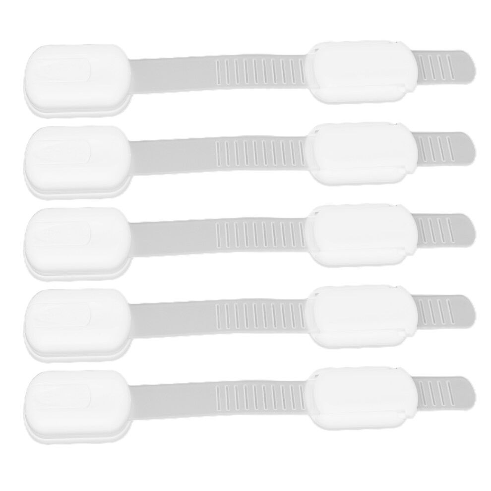 Child Safety Lock Abs 18.5X3cm Adjustable Furniture Lock White