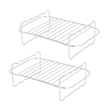 Double Layer Stainless Steel Baking Grill with Skewers, Dishwasher Safe