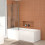 NES Home L-Shaped Left Hand Bath Set, Panel, Bath Screen, CC Toilet, 600mm Freestanding Vanity 3