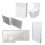 NES Home L-Shaped Left Hand Bath Set, Panel, Bath Screen, CC Toilet, 600mm Freestanding Vanity 4